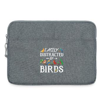 Leicht von Vögeln abgelenkt - Laptoptasche 15" - Grau meliert - Vorne