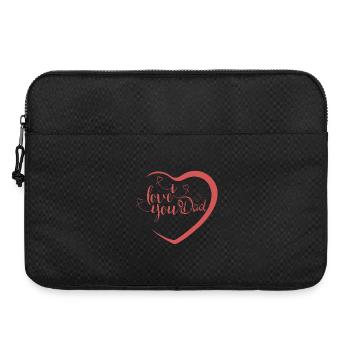 Herzdesign mit Liebesbotschaft für Väter - Laptoptasche 15" - Schwarz - Vorne