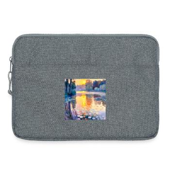 Water Lilies Impressionism - Laptop bag 15" - heather grey - Front