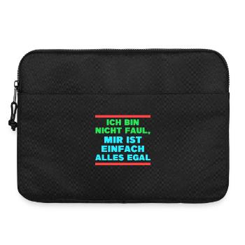 Ist Mir Wurscht Statement Egal Gleichgültig - Laptoptasche 15" - Schwarz - Vorne