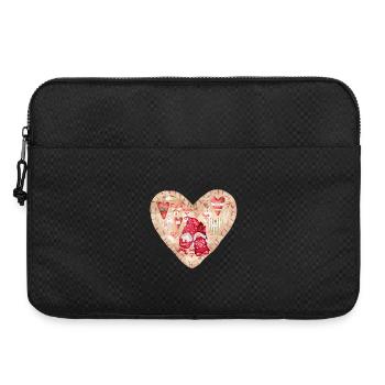 Verliebte Gartenzwerge Herz Design - Laptoptasche 15" - Schwarz - Vorne