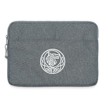 Mondsymbol des Weißen Wolfes - Laptoptasche 15" - Grau meliert - Vorne