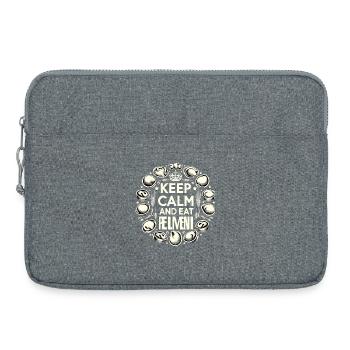 Gardez votre calme et mangez Pelmeni cadeau - Sacoche pour ordinateur portable 15 pouces - gris chiné - Devant