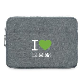 I LOVE LIMES - Laptop bag 15" - heather grey - Front
