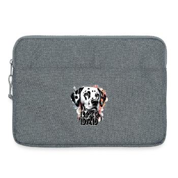 Dog Dad Dalmatiner Hunde Papa Geschenk - Laptoptasche 15" - Grau meliert - Vorne