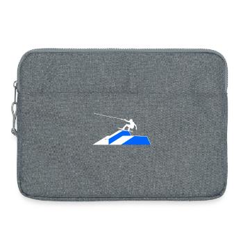 Wakeboard, Cascade, Kitesurfeur, Sports nautiques, Wakesurf - Sacoche pour ordinateur portable 15 pouces - gris chiné - Devant