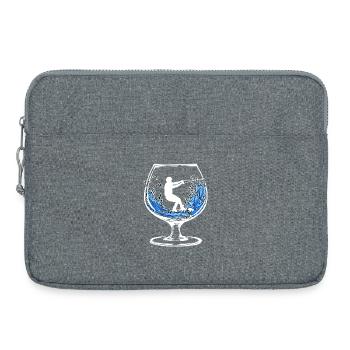 Kitesurfer Stunt Wakeboard Wasserski Wellenreiten - Laptoptasche 15" - Grau meliert - Vorne