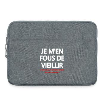 T shirt Humour Vintage Jeunesse - Sacoche pour ordinateur portable 15 pouces - gris chiné - Devant