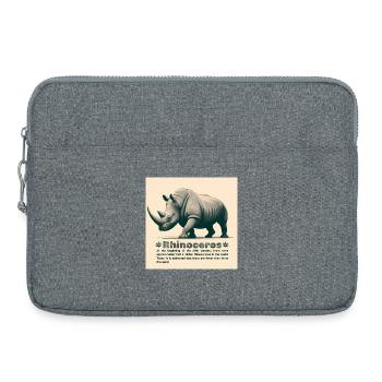 Rhinocéros - Sacoche pour ordinateur portable 15 pouces - gris chiné - Devant