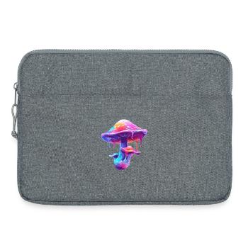 Farbiger Pilz - Laptoptasche 15" - Grau meliert - Vorne