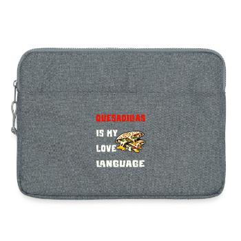 Les quesadillas sont mon langage d'amour - Sacoche pour ordinateur portable 15 pouces - gris chiné - Devant