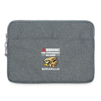 Attention : je parle spontanément de quesadillas - Sacoche pour ordinateur portable 15 pouces - gris chiné - Devant