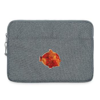 POISSON - Sacoche pour ordinateur portable 15 pouces - gris chiné - Devant