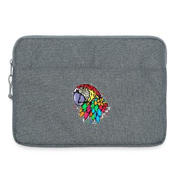Tier Vogel Papagei Vogelliebhaber Zoo Tropisch - Laptoptasche 15" - Grau meliert - Vorne