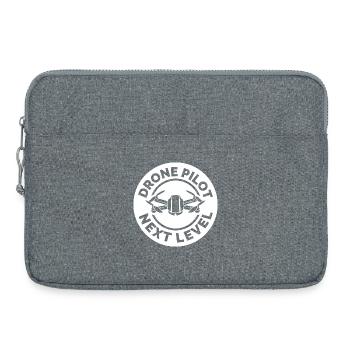 Logo de l’écusson du pilote de drone icône de l’emblème de l’icône du drone - Sacoche pour ordinateur portable 15 pouces - gris chiné - Devant