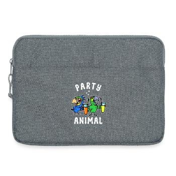 Vogel Statement Papagei Vogelliebhaber Tier Zoo - Laptoptasche 15" - Grau meliert - Vorne