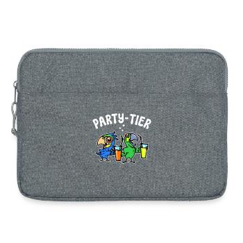 Papagei Statement Tierliebhaber Haustier Vogel - Laptoptasche 15" - Grau meliert - Vorne