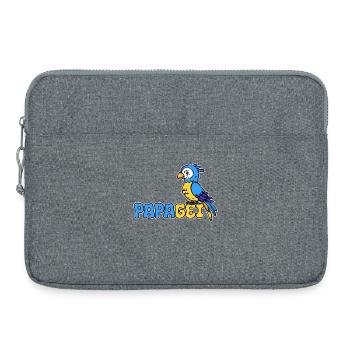 Papagei Spruch Tierliebhaber Haustier Vogel Zoo - Laptoptasche 15" - Grau meliert - Vorne