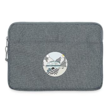 Camping à la montagne avec caravane - Sacoche pour ordinateur portable 15 pouces - gris chiné - Devant