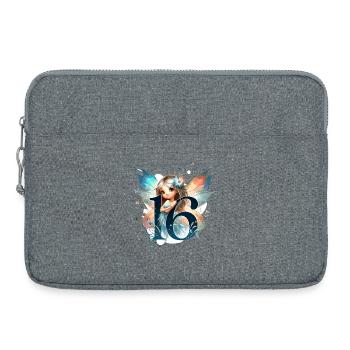 16 ans fée elfe mignon cadeau d’anniversaire - Sacoche pour ordinateur portable 15 pouces - gris chiné - Devant