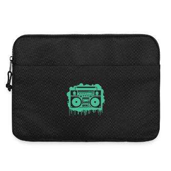 Cyan Ghettoblaster (durchsichtig) - Laptoptasche 15" - Schwarz - Vorne