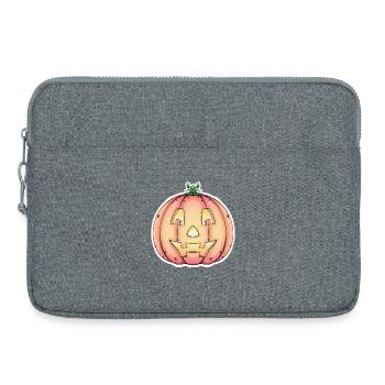 Halloween Kürbis Kürbis Kürbis Laterne Design - Laptoptasche 15" - Grau meliert - Vorne