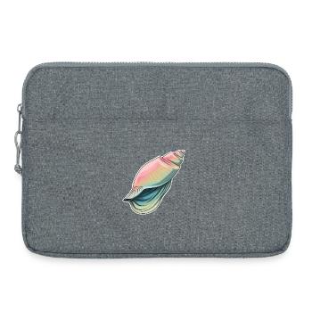 Pastel Seashell Illustration - Laptop bag 15" - heather grey - Front