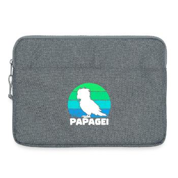 Oiseau, Perroquet, Dicton, Animal, Amoureux Des Animaux, Animal De Compagnie - Sacoche pour ordinateur portable 15 pouces - gris chiné - Devant