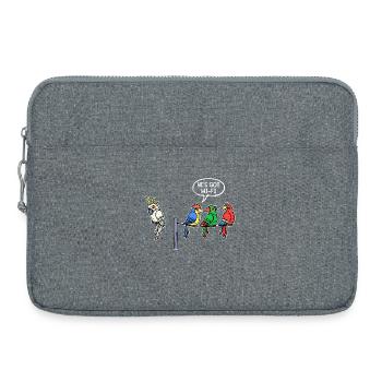 Tier Dschungel Vögel Papagei Statement Haustier - Laptoptasche 15" - Grau meliert - Vorne
