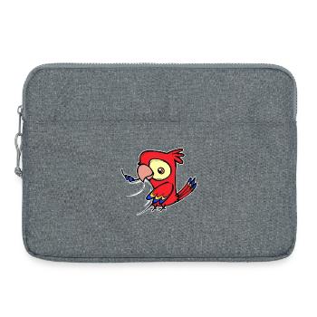 Zoo, Oiseau, Animal, Perroquet, Amoureux Des Animaux, Animal De Compagnie - Sacoche pour ordinateur portable 15 pouces - gris chiné - Devant