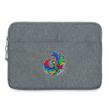 Animal, Oiseau, Perroquet, Amoureux Des Animaux, Animal De Compagnie, Animaux De Zoo - Sacoche pour ordinateur portable 15 pouces - gris chiné - Devant