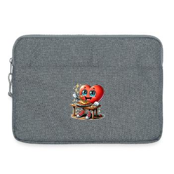 Lasagna Heart Italy Food & Kitchen - Sacoche pour ordinateur portable 15 pouces - gris chiné - Devant