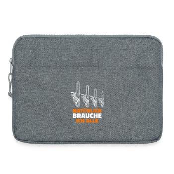Lumberjack Wood Statement Saw Sawdust Woodland - Laptop bag 15" - heather grey - Front
