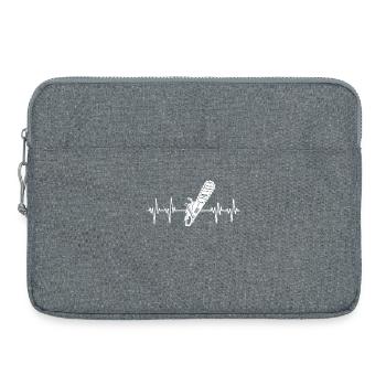 Scie, Bûcheron, Menuiserie, Forestier, Tronçonneuse - Sacoche pour ordinateur portable 15 pouces - gris chiné - Devant