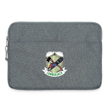 Hache de travail du bois disant scie Forester bûcheron - Sacoche pour ordinateur portable 15 pouces - gris chiné - Devant