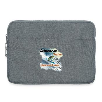 Les pistes noires sont aussi tout simplement blanches - Sacoche pour ordinateur portable 15 pouces - gris chiné - Devant
