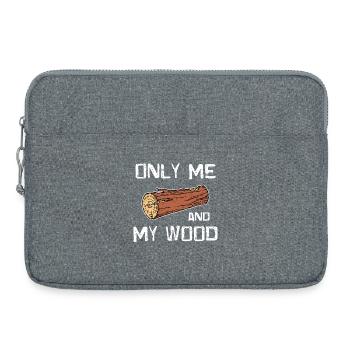 Wood Statement Lumberjack Woodwork Tree Feller - Laptop bag 15" - heather grey - Front