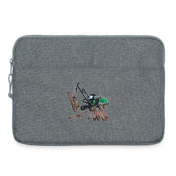 Wood Woodwork Woodwork Lumberjack Solid Cubic Meter - Laptop bag 15" - heather grey - Front