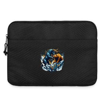 Finanzen Stier Bär Kampf Wallstreet Geschenk - Laptoptasche 15" - Schwarz - Vorne