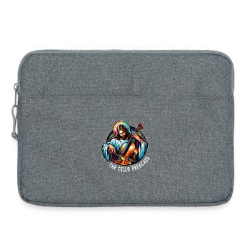 Le violoncelle prêche Jésus-Christ - Sacoche pour ordinateur portable 15 pouces - gris chiné - Devant