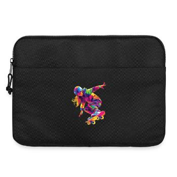 Femme qui fait du Skate - Sacoche pour ordinateur portable 15 pouces - noir - Devant
