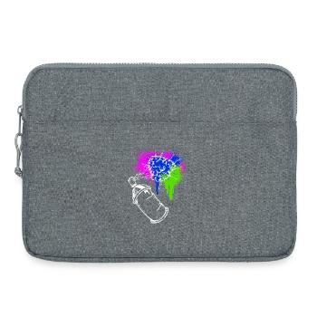 Graffiti Spraydose Kunst Strassenkunst Sprayer - Laptoptasche 15" - Grau meliert - Vorne