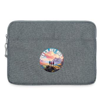 Let's get out into nature with the family - Laptop bag 15" - heather grey - Front