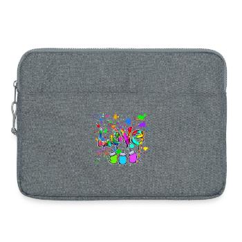 Wildstyle Graffiti Spraydose Sprayer Street Art - Laptoptasche 15" - Grau meliert - Vorne