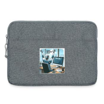 Roboter lol - Laptoptasche 15" - Grau meliert - Vorne
