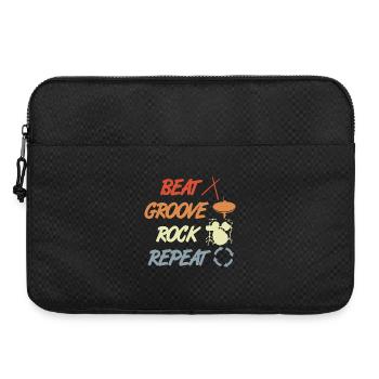 Schlagzeug Vintage Look - Laptoptasche 15" - Schwarz - Vorne
