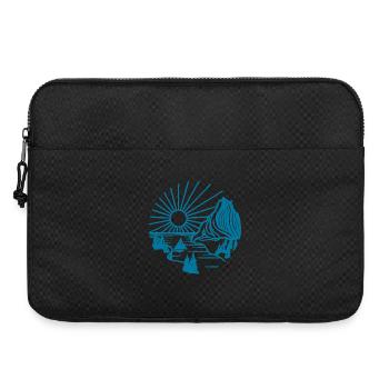 Urlaubslandschaft (Blau) - Laptoptasche 15" - Schwarz - Vorne