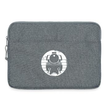 Steam Locomotive Drawing - Laptop bag 15" - heather grey - Front
