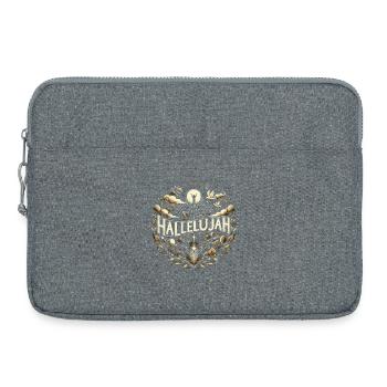 Hallelujah Kreisornament Lichtstrahlen - Laptoptasche 15" - Grau meliert - Vorne