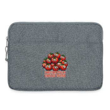 Tomaten Pomidoren einlegen Geschenk - Laptoptasche 15" - Grau meliert - Vorne